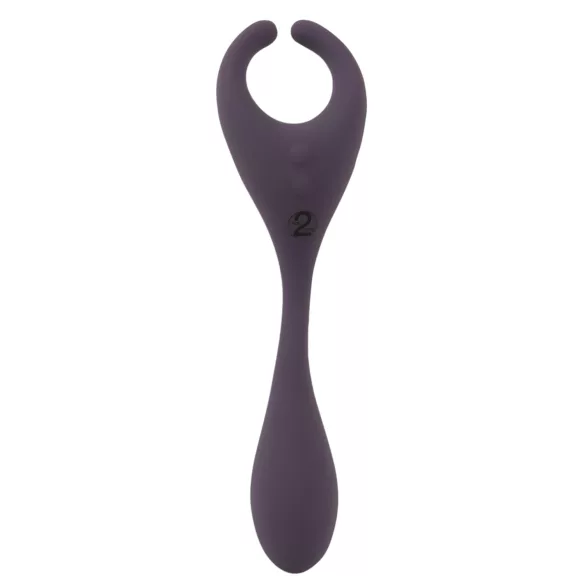 Couples Choice - vibrator dublu cu telecomandă, reîncărcabil - mov