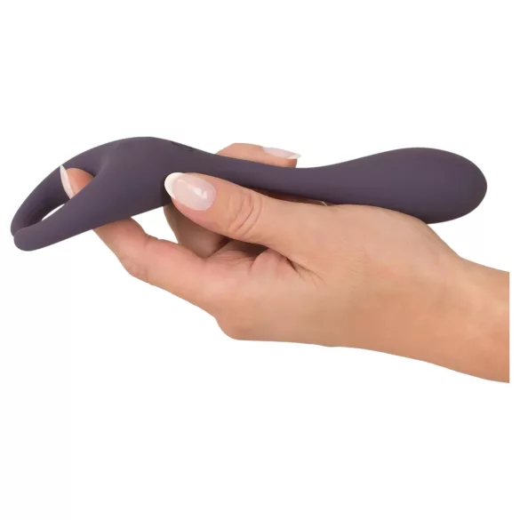 Couples Choice - vibrator dublu cu telecomandă, reîncărcabil - mov