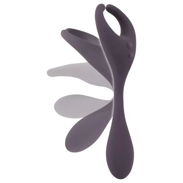 Couples Choice - vibrator dublu cu telecomandă, reîncărcabil - mov