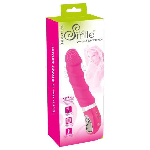 SMILE Soft - vibrator încălzitor reîncărcabil - silicon roz