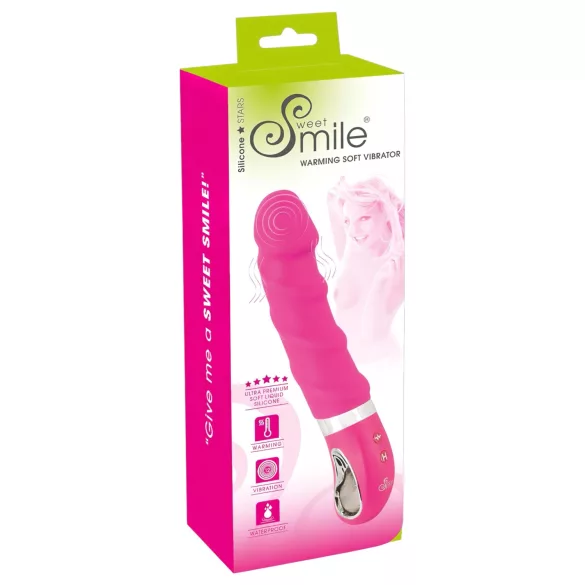 SMILE Soft - vibrator încălzitor reîncărcabil - silicon roz