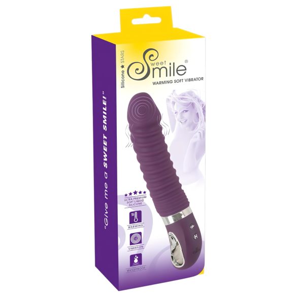 SMILE Soft - vibrator reîncărcabil cu încălzire - silicon mov