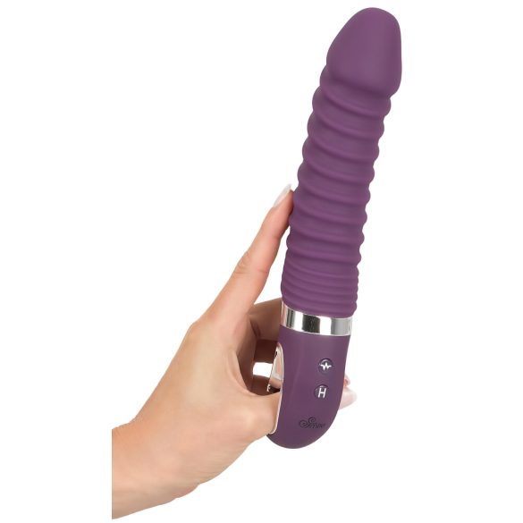 SMILE Soft - vibrator reîncărcabil cu încălzire - silicon mov
