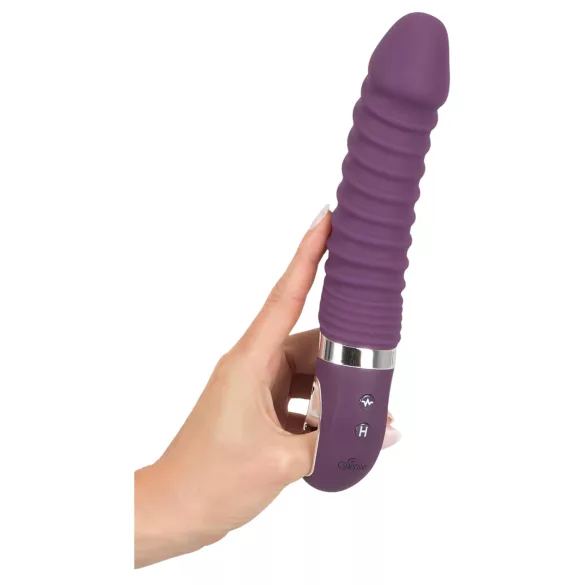 SMILE Soft - vibrator reîncărcabil cu încălzire - silicon mov