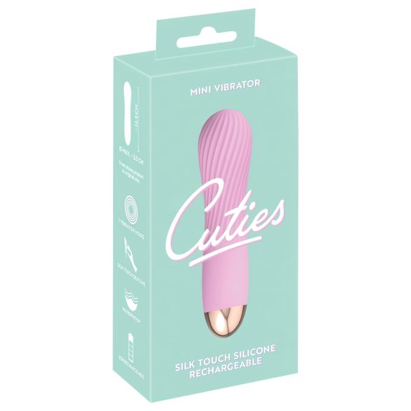 Cuties Mini - vibrator spiral roz, reîncărcabil și rezistent la apă