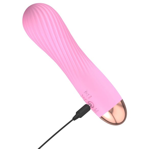 Cuties Mini - vibratoare spiralate, reîncărcabil, waterproof, roz