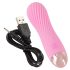 Cuties Mini - vibrator spiral roz, reîncărcabil și rezistent la apă