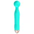 Cuties Mini Wand - reîncărcabil, rezistent la apă, vibrator pentru masaj (verde)