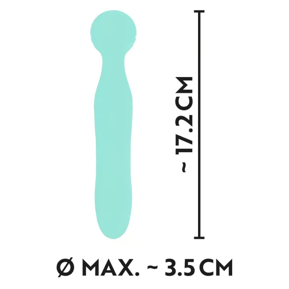 Cuties Mini Wand - reîncărcabil, rezistent la apă, vibrator pentru masaj (verde)