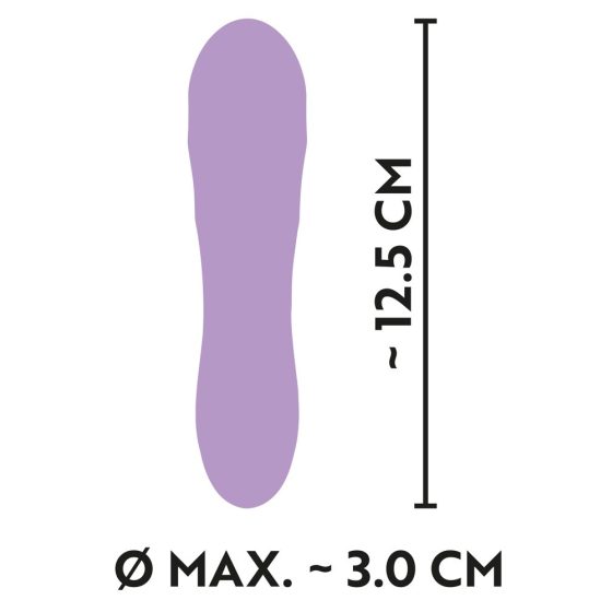 Cuties Mini - vibrator cu acumulator, impermeabil, cu design plasă (violet)