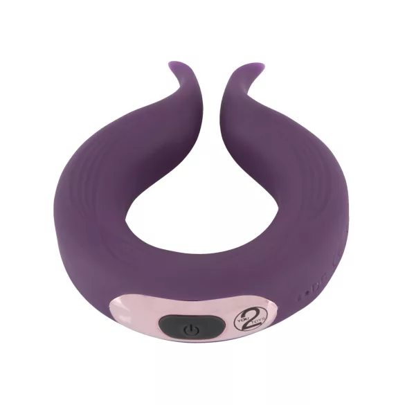 Couples Choice - inel penian vibrator cu 2 motoare, reîncărcabil, mov