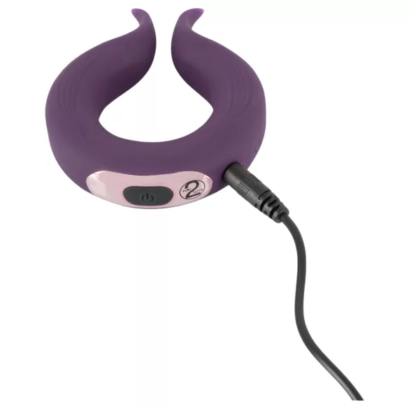 Couples Choice - inel penian vibrator cu 2 motoare, reîncărcabil, mov