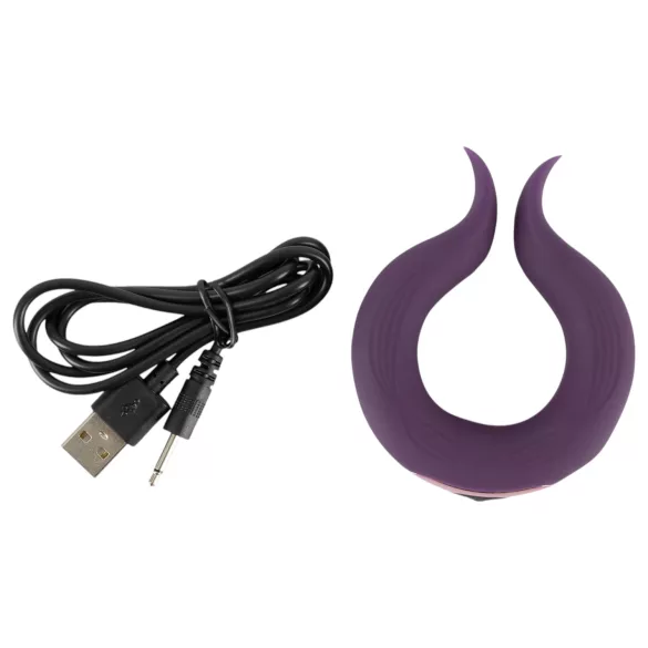 Couples Choice - inel penian vibrator cu 2 motoare, reîncărcabil, mov