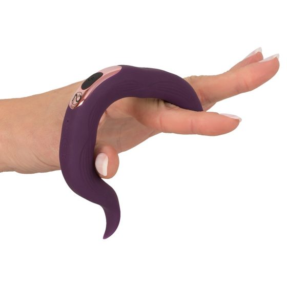 Couples Choice - inel penis alimentat cu baterie, cu motor dublu (violet)