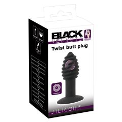   Black Velvet Twist - vibrator anal silicon, cu acumulator (negru)