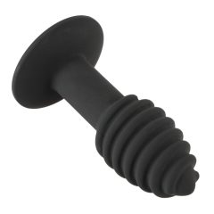   Black Velvet Twist - vibrator anal silicon, cu acumulator (negru)
