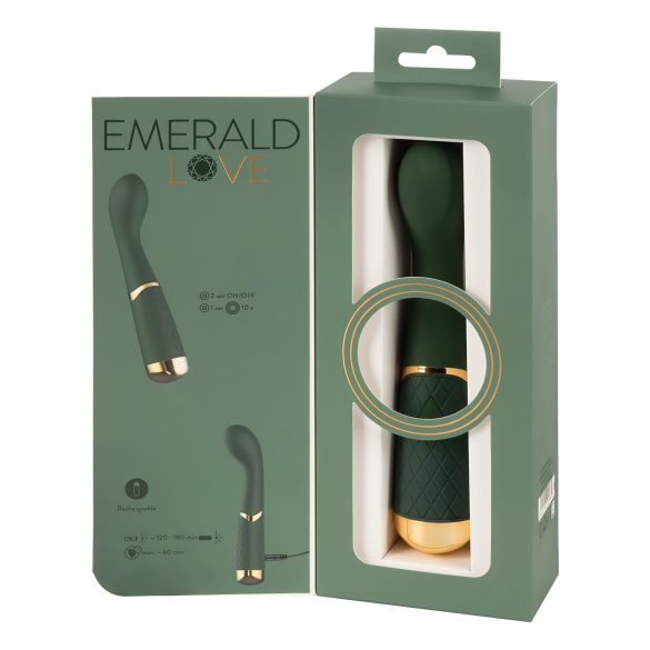 Emerald Love - vibrator pentru punctul G, reîncărcabil, impermeabil - verde