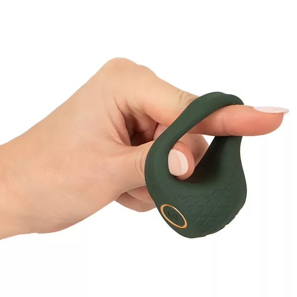 Emerald Love - inel vibrator rezistent la apă, reîncărcabil - verde