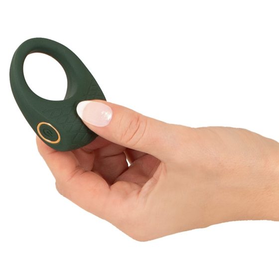 Emerald Love - Inel pentru penis cu vibrații, rezistent la apă, cu baterie (verde)