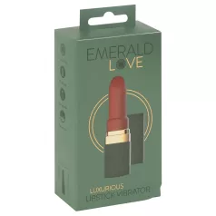   Emerald Love - vibrator tip ruj cu acumulator, rezistent la apă (roșu)