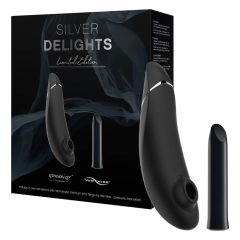   Set Vibrator cu valuri de aer Womanizer Delights Silver (negru)