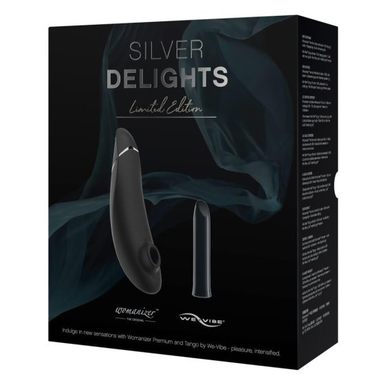Set Vibrator cu valuri de aer Womanizer Delights Silver (negru)