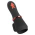 Rebel - vibrator gland cu baterie, 2 motoare - negru