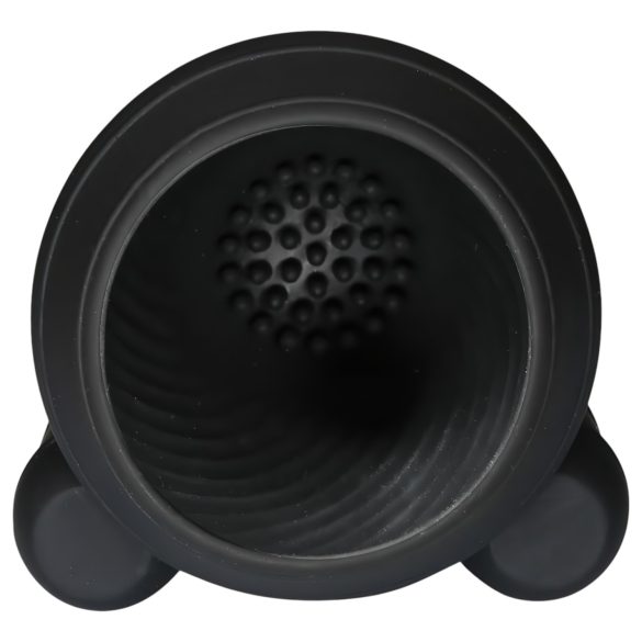 Rebel - vibrator gland cu baterie, 2 motoare - negru