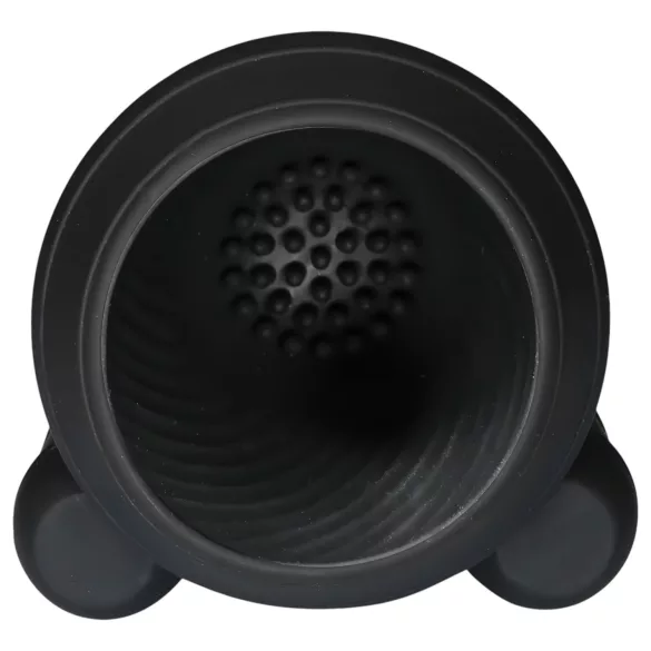 Rebel - vibrator gland cu baterie, 2 motoare - negru