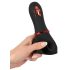 Rebel - vibrator gland cu baterie, 2 motoare - negru
