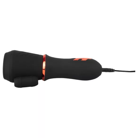 Rebel - vibrator gland cu baterie, 2 motoare - negru