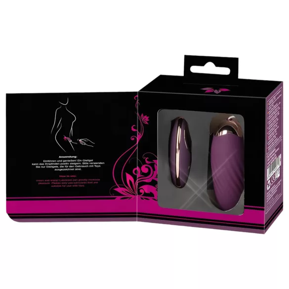 Javida Shaking Love - ou vibrator cu unde radio, purtabil, cu vibrații de împingere (mov)