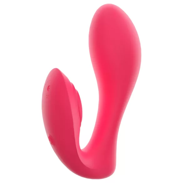 SMILE - Vibrator tip chiloț cu telecomandă, reîncărcabil 2în1 - roz