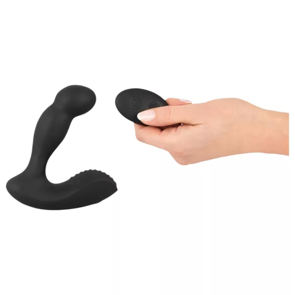 Rebel - vibrator pentru masaj prostatic, cu acumulator și telecomandă (negru)