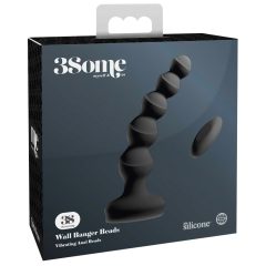   3Some wall banger Beads - vibrátor de prostată cu baterie, pe radio (negru)