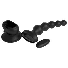   3Some wall banger Beads - vibrátor de prostată cu baterie, pe radio (negru)