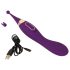 Javida - Set 2în1 vibrator și stimulator clitoridian (mov)
