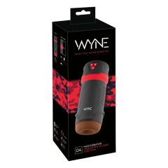   WYNE 04 - masturabator cu aspirație și vibrare, cu baterie (negru-roșu)
