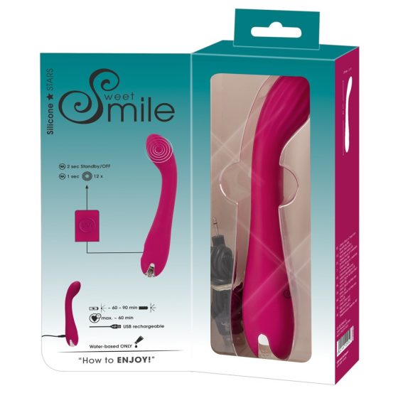 SMILE G-spot - vibrator pentru punctul G, cu acumulator și cu nervuri (mov)