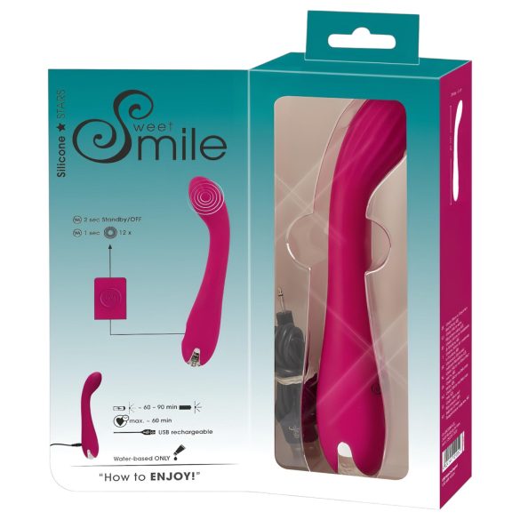 SMILE G-spot - vibrator G-punct cu nervuri reîncărcabil - mov