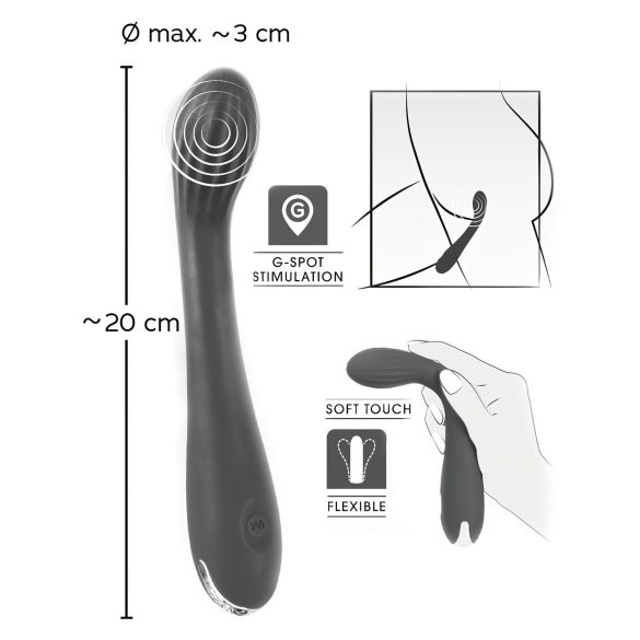SMILE G-spot - vibrator G-punct cu nervuri reîncărcabil - mov