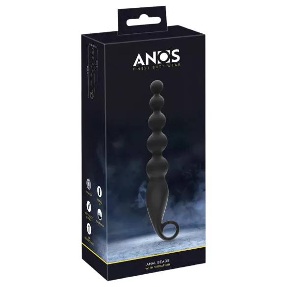 ANOS - bile anale - vibratoare anal cu bile - silicon negru