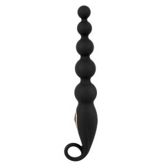   Anos Mărgele Anale - șir de mărgele anale cu vibrație (negru)