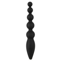   Anos Mărgele Anale - șir de mărgele anale cu vibrație (negru)