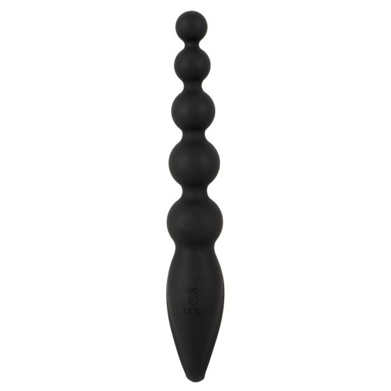 Anos Mărgele Anale - șir de mărgele anale cu vibrație (negru)