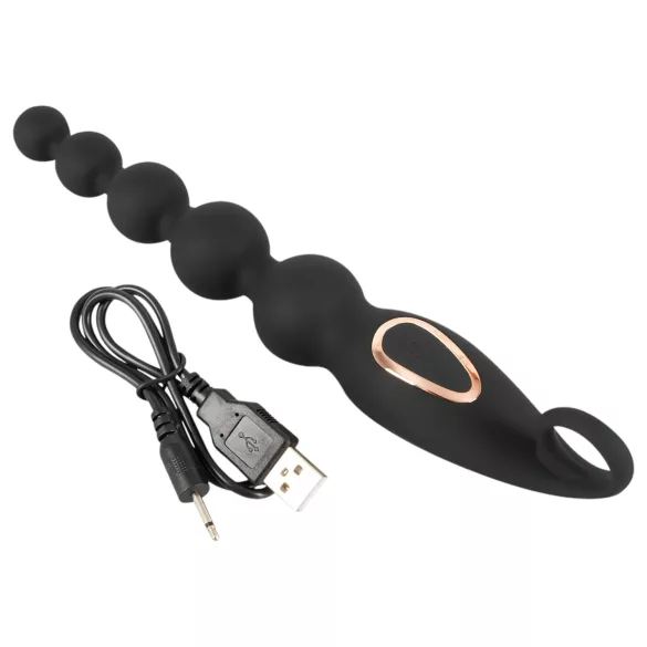 ANOS - bile anale - vibratoare anal cu bile - silicon negru
