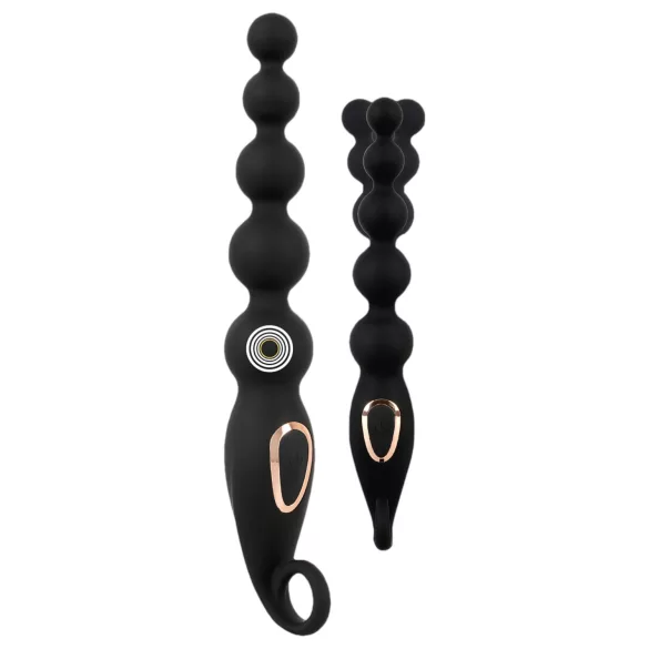 ANOS - bile anale - vibratoare anal cu bile - silicon negru