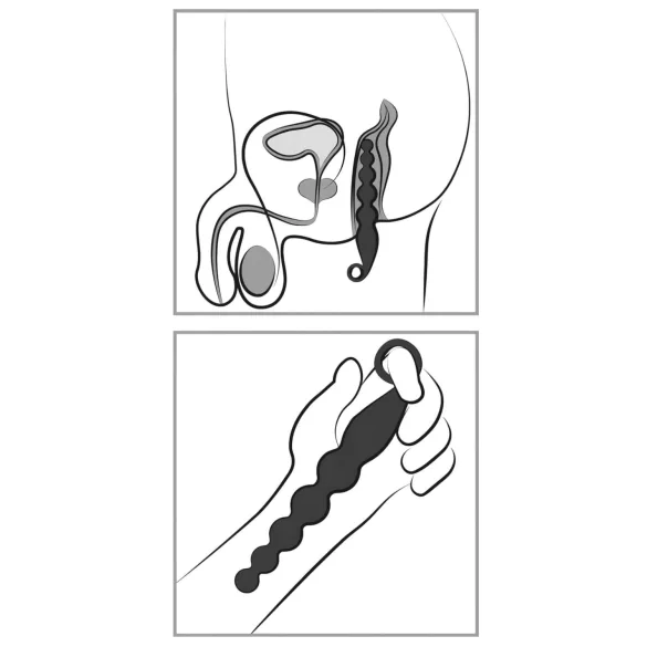 ANOS - bile anale - vibratoare anal cu bile - silicon negru