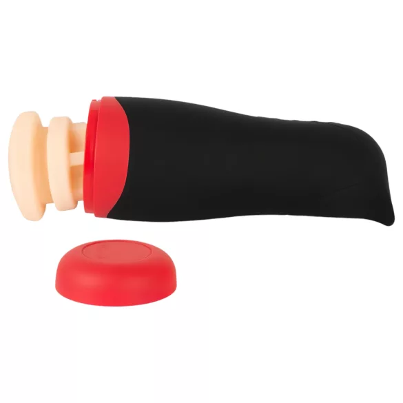 WYNE 01 - Masturbator cu baterie, vibrator-sucțiune și încălzire (negru)