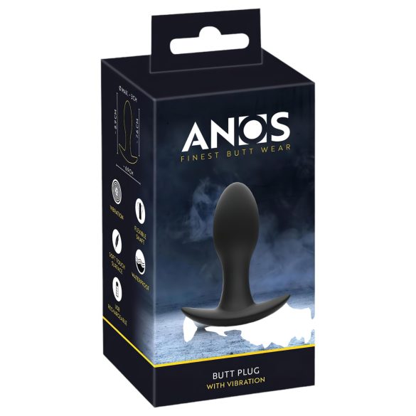 ANOS - vibrator prostate impermeabil, reîncărcabil (negru)